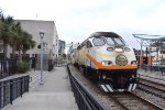 MP32PH-Q # 105 leads northbound Sunrail Train # P316 into LYNX Central Depot in Orlando